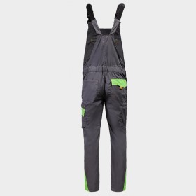 Pantaloni de salopete PRISMA LIGHT STRETCH GRI/VERDE 2