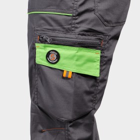Pantaloni de salopete PRISMA LIGHT STRETCH GRI/VERDE 5