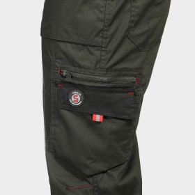 Pantaloni de salopete PRISMA LIGHT STRETCH KAKI/NEGRU 4