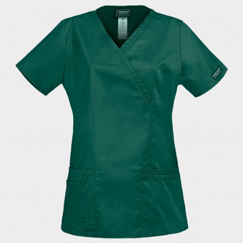 Tunică medicală pentru femei CHEROKEE WRAP NEGRU WWE4728