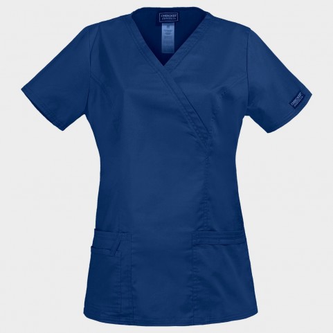 Tunică medicală pentru femei CHEROKEE WRAP ALBASTRU ÎNCHIS WWE4728