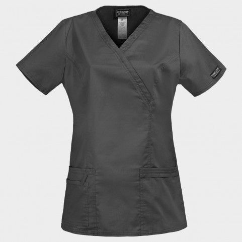 Tunică medicală pentru femei CHEROKEE WRAP GRI WWE4728