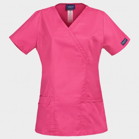 Tunică medicală pentru femei CHEROKEE WRAP ROZ WWE4728