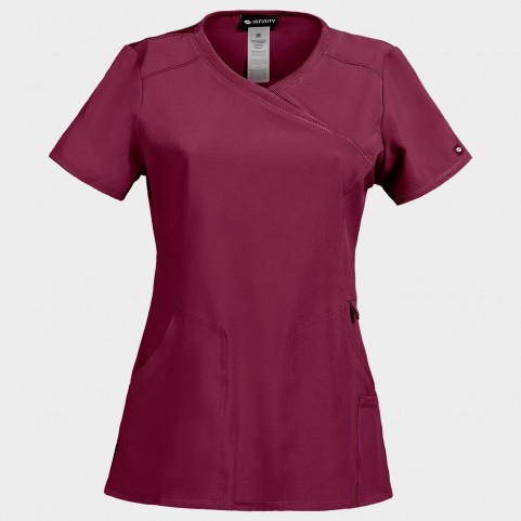 Tunică medicală pentru femei CHEROKEE WRAP VIȘINIU CKE2625A