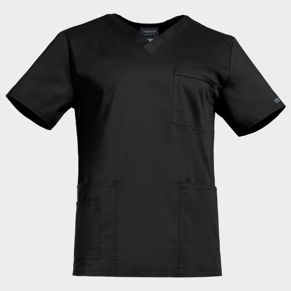 Tunică medicală CHEROKEE V-NECK NEGRU WWE4725