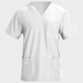 Tunica medicală pentru bărbați NOBBY ALB