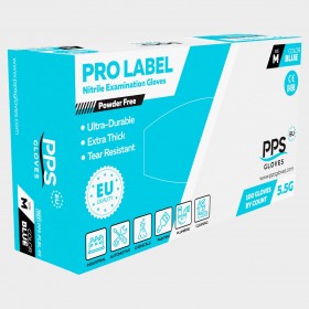 Mănuși de unica folosință din nitril PPS NITRILE BLUE PF 5.5G 2