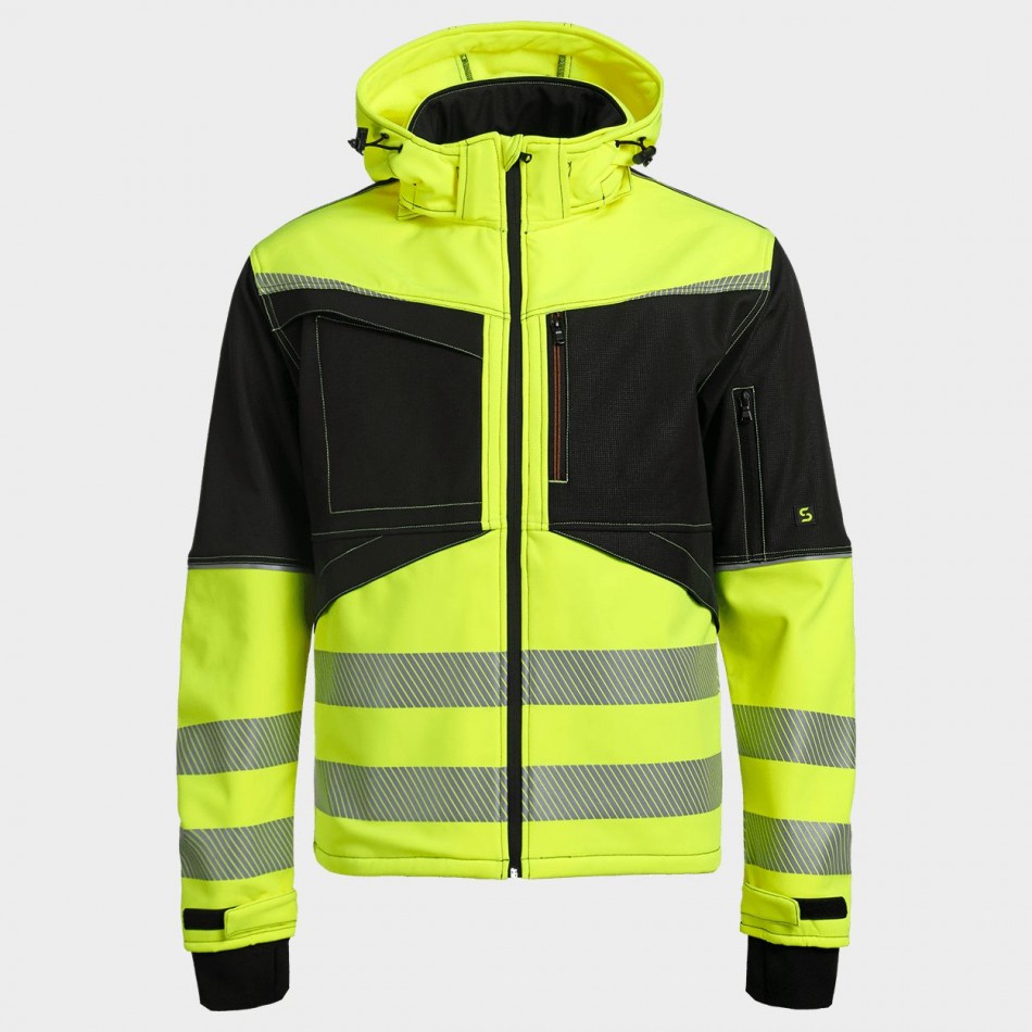 Jachetă softshell PRISMA 2.0 HV YELLOW/BLACK
