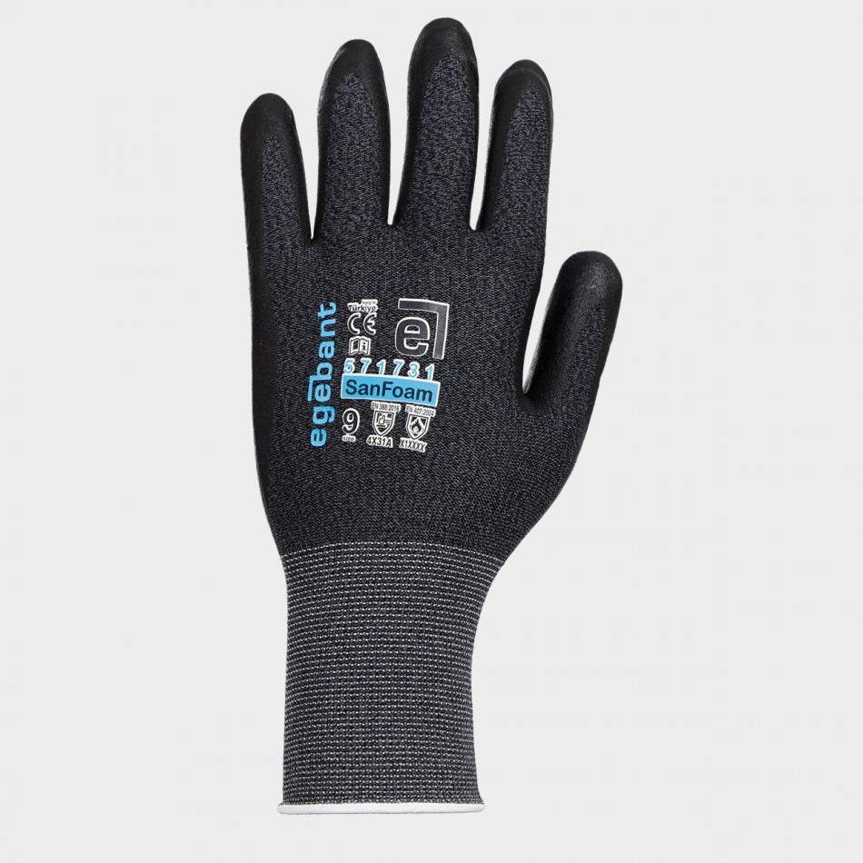 Mănuși rezistente la tăiere, îmbinate cu spumă de nitril EGEBANT SANFOAM