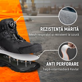 Pantofi înalți RULER  MID S3S FO SR BLACK 2