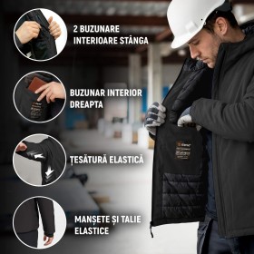 Jachetă de lucru REEF PAD SOFTSHELL BLACK 3