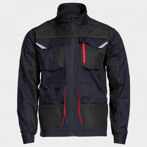 Jachetă de lucru KASTOR STRETCH DARK BLUE/RED