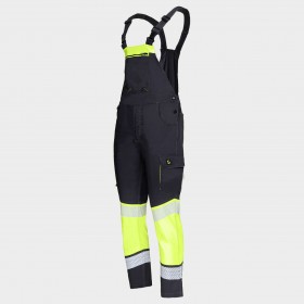 Pantaloni cu pieptar PRIMO HV LIGHT STRETCH YELLOW 4