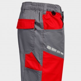 Pantaloni de lucru EOS STRETCH RED/GREY 5