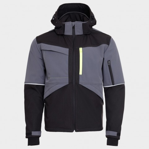 Jachetă softshell PRISMA SOFTSHELL 2.0 NEGRU/GRI