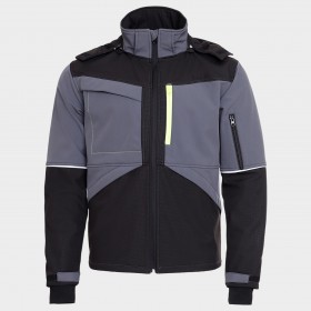 Jachetă softshell PRISMA SOFTSHELL 2.0 NEGRU/GRI 3