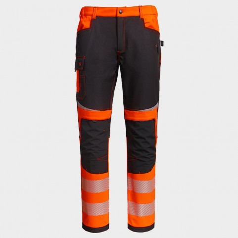 Pantaloni softshell PRISMA 2.0 HV ORANGE/BLACK