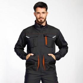 Jachetă de lucru KASTOR STRETCH GREY/ORANGE 2