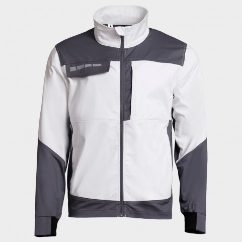Jachetă de lucru EOS STRETCH WHITE/DARK GREY