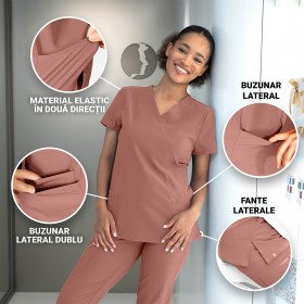 Tunica medicală de damă NOBBY MAUVE 2