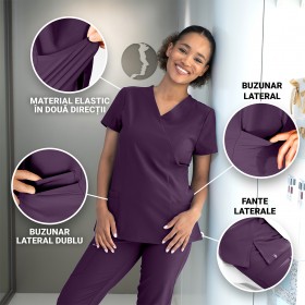 Tunica medicală de damă NOBBY VIOLET 3