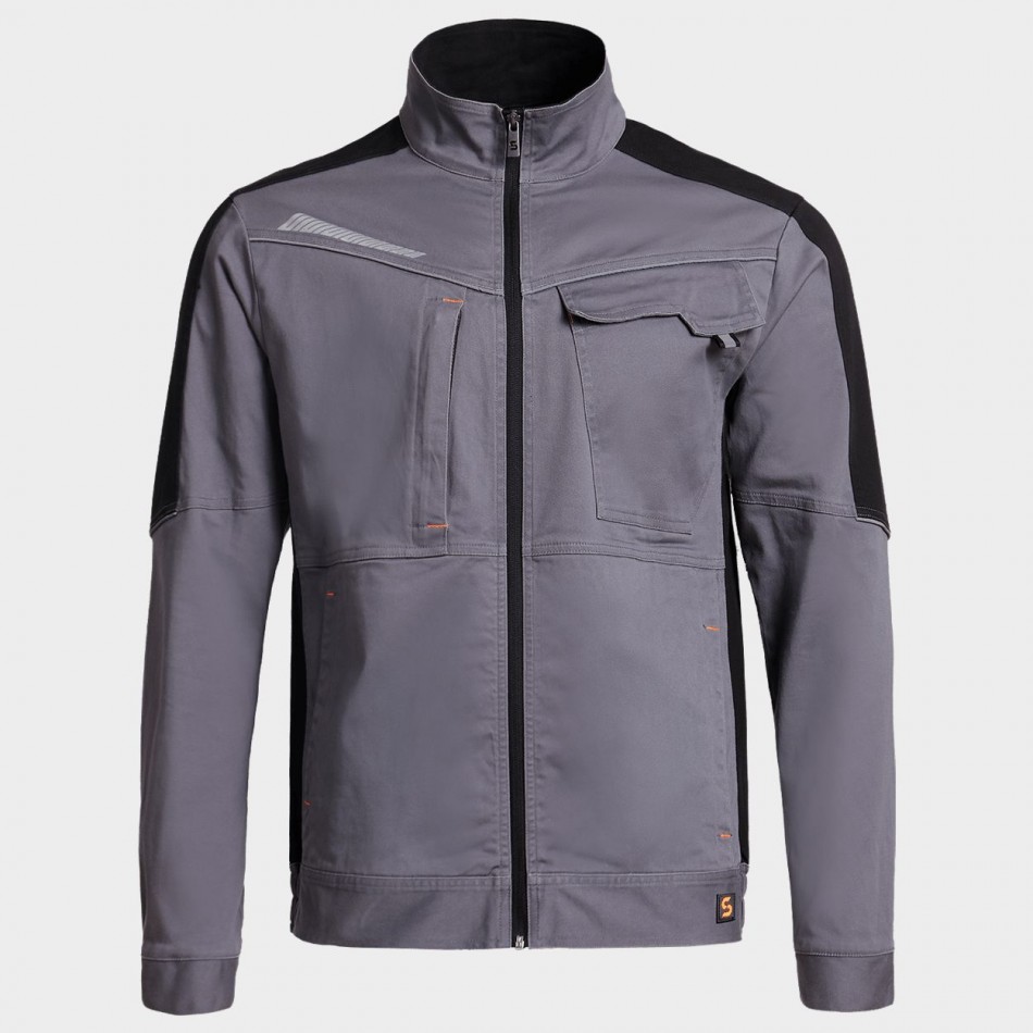 Jachetă de lucru MELBOURNE STRETCH GREY/BLACK