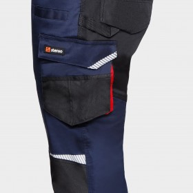 Salopetă de lucru KASTOR STRETCH DARK BLUE/RED 7