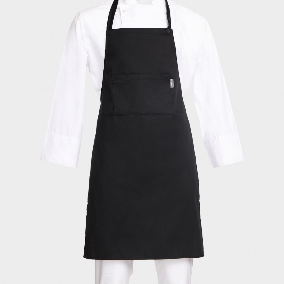 Șorț cu pieptar COOK NEGRU