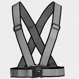 Centură reflectorizantă tip ham STENSO REFLECTIVE ELASTIC 2.0 HV BLACK