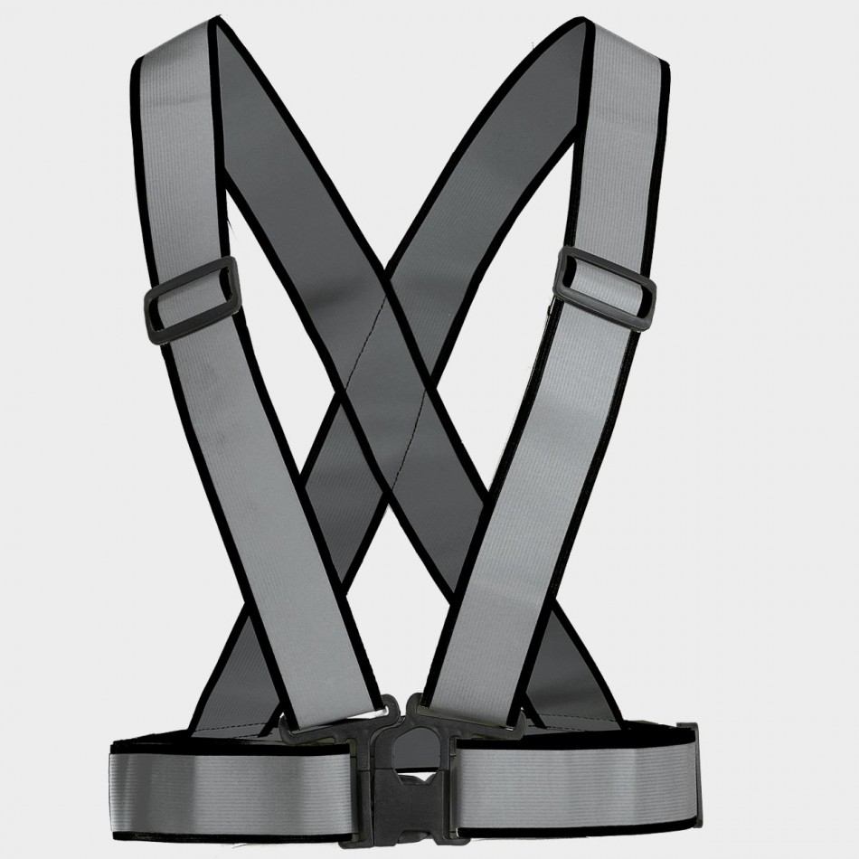 Centură reflectorizantă tip ham STENSO REFLECTIVE ELASTIC 2.0 HV BLACK