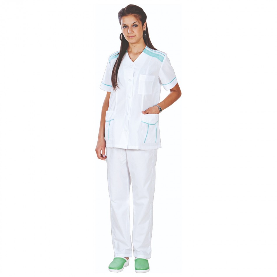 G2 WHITE Medical tunic with pants