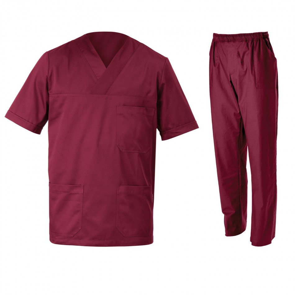 SIMONE BORDEAUX Medical tunic with pants
