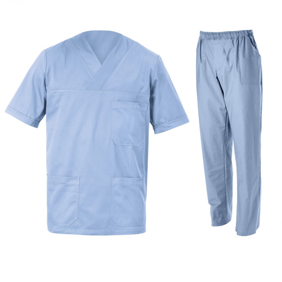 SIMONE LIGHT BLUE Medical tunic with pants