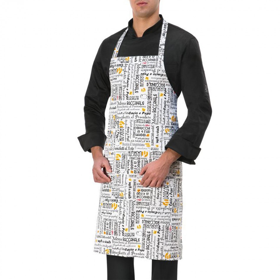 PETTORINA WHITE MENU Bib apron