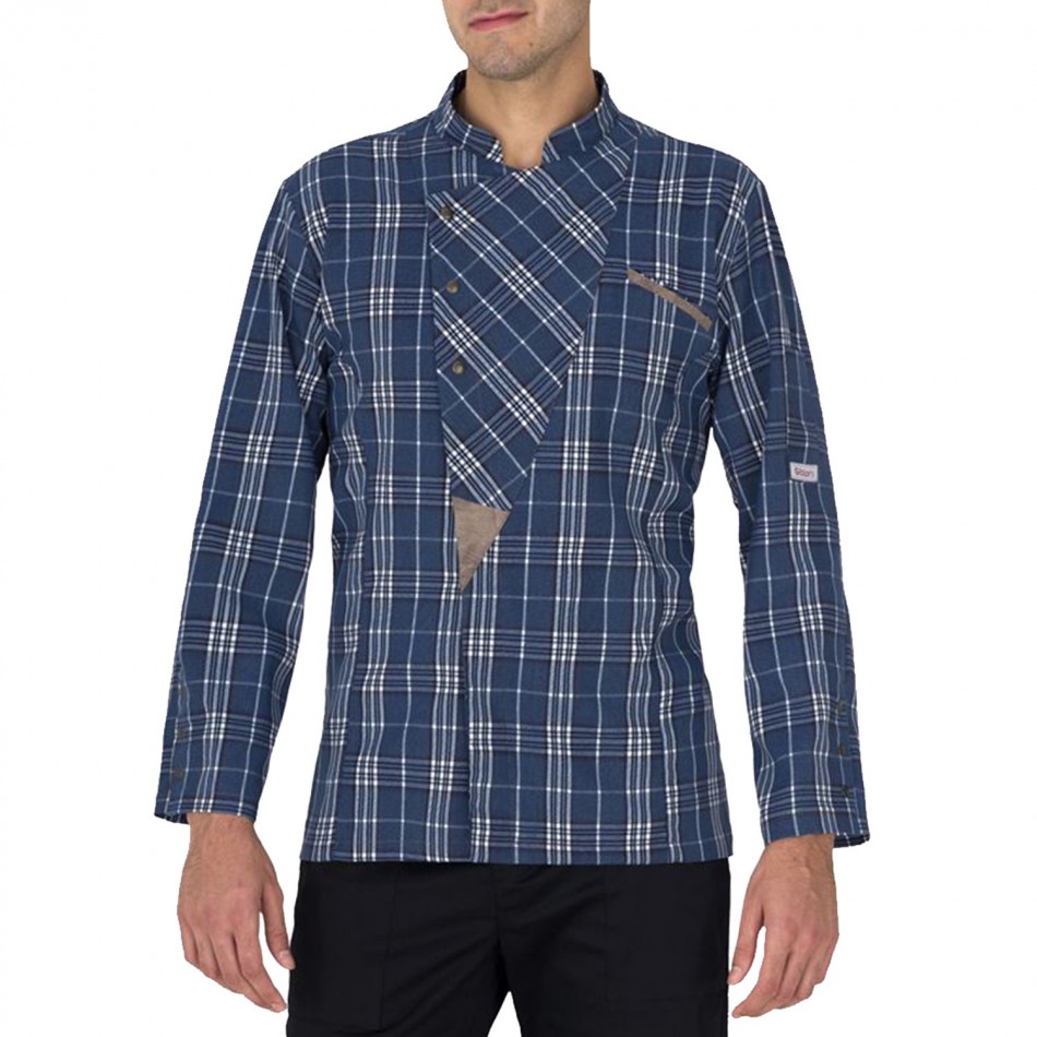 GROSSETO BLUE SQUARE Chef's tunic