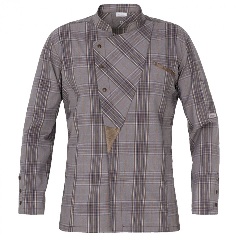 GROSSETO BROWN SQUARE Chef's tunic