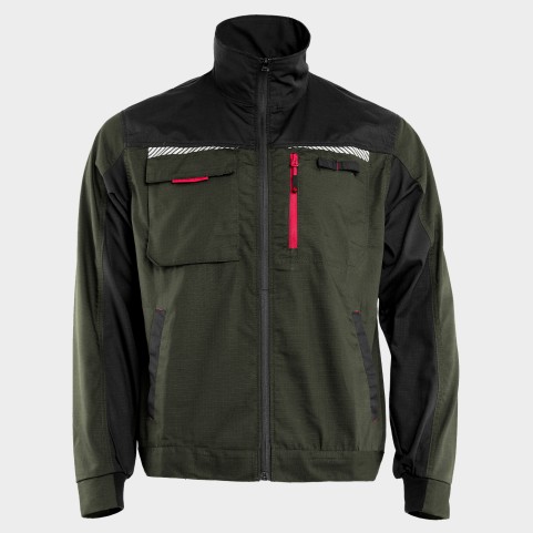 Jachetă de lucru PRISMA VARĂ VERDE/NEGRU