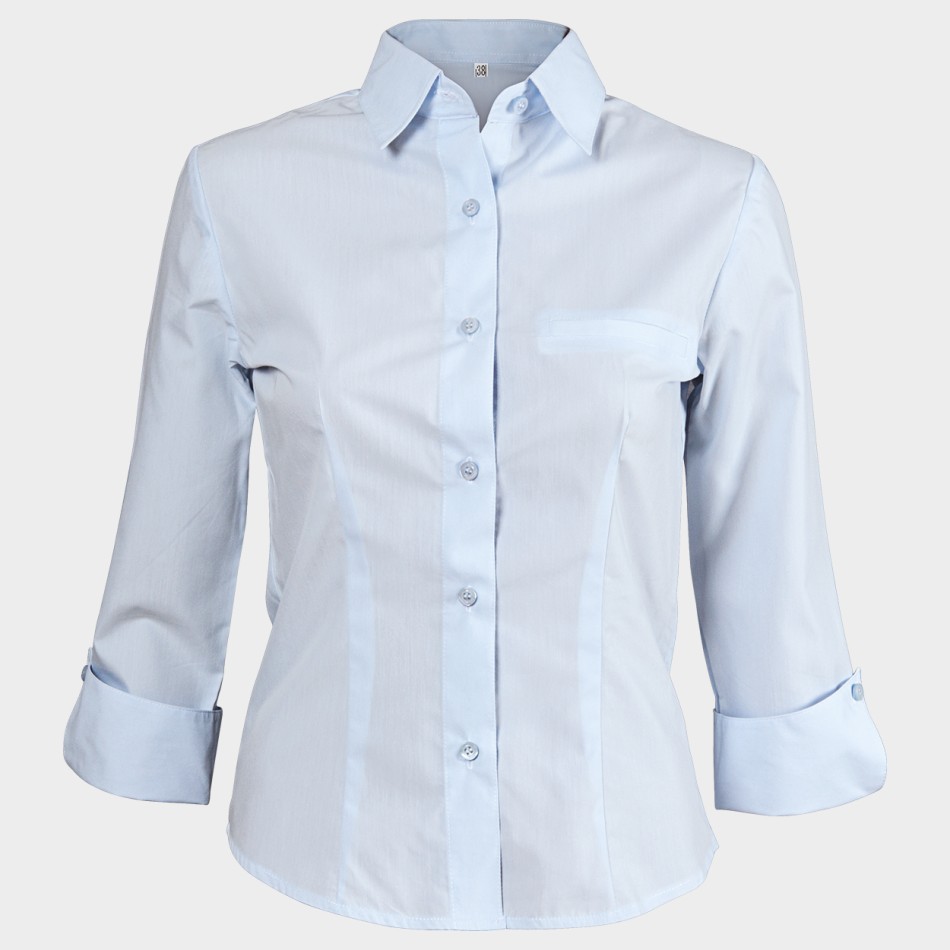 Cămașă pentru femei cu mâneci 3/4 CAMISA ALBASTRU