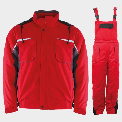 Costum de lucru KASTOR IARNĂ ROȘIE BUMBAC