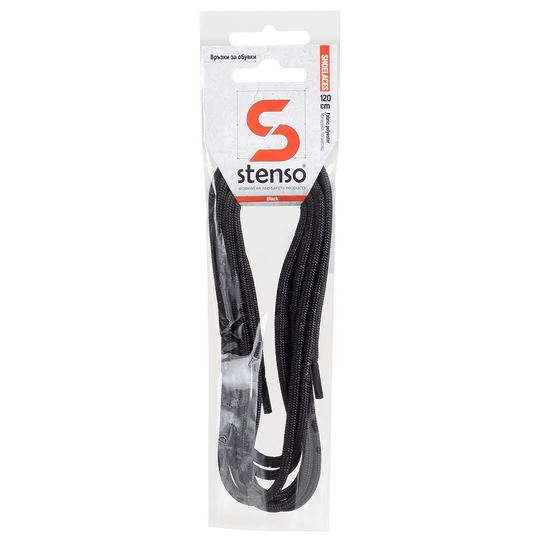 Κορδόνια για παπούτσια STENSO BLACK 120см
