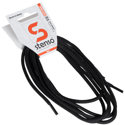 Κορδόνια για παπούτσια STENSO BLACK 120см
