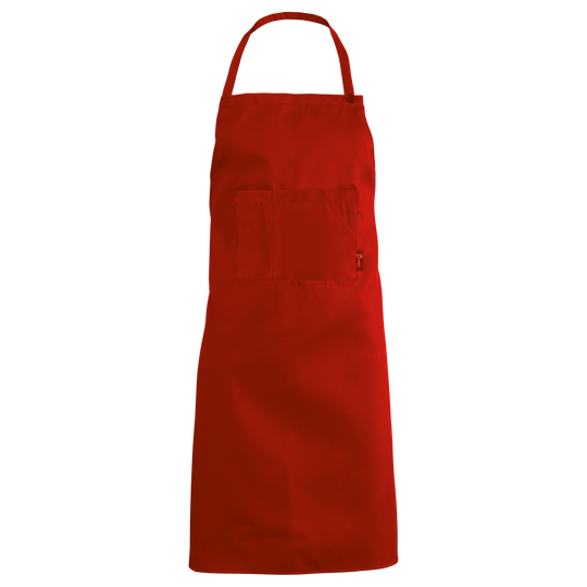 Bib apron COOK RED