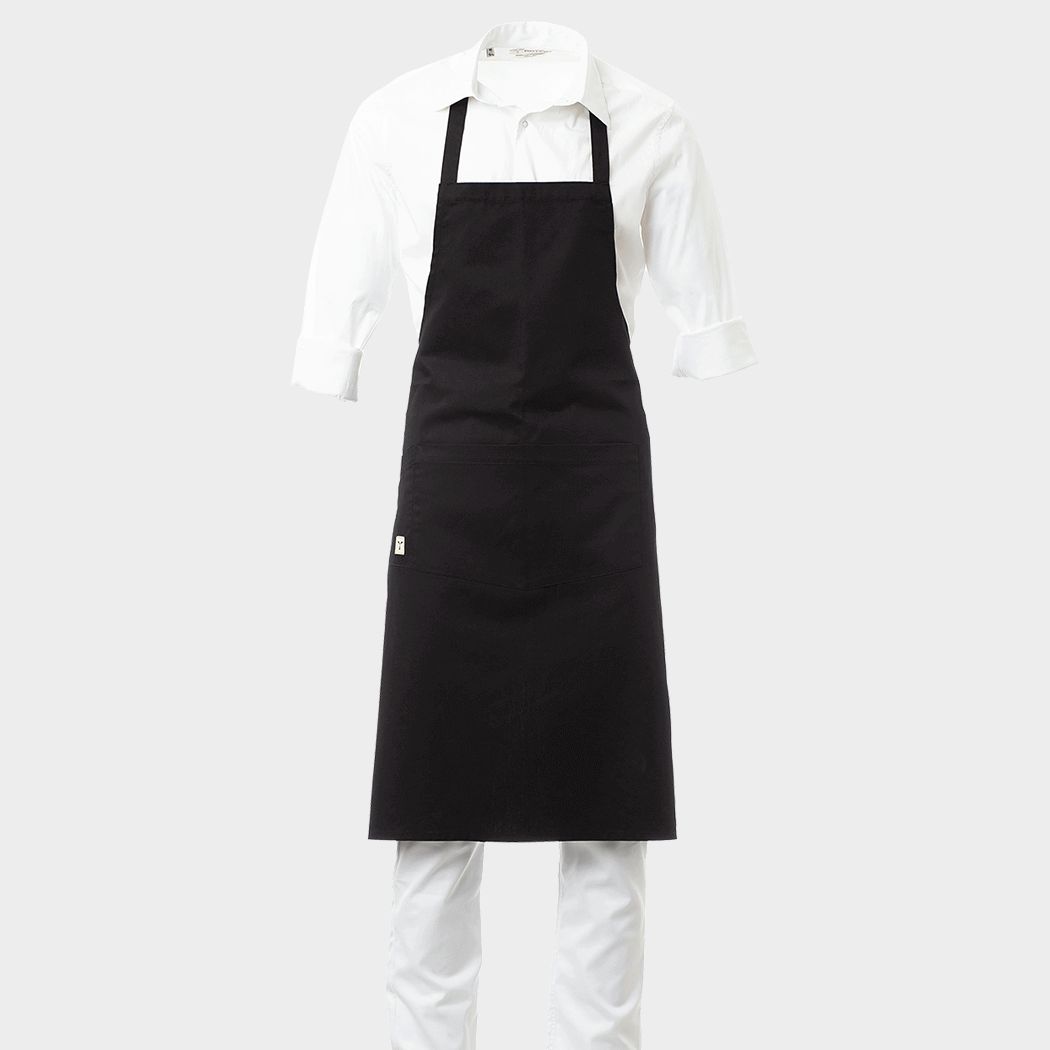 Șorț cu pieptar PAYPER BOUTIQUE BLACK - 1