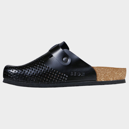 Saboți pentru bărbați LEON MAN BLACK - 4