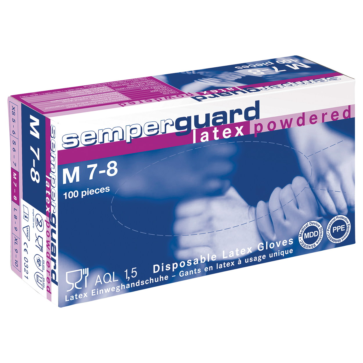 Еднократни ръкавици от латекс SEMPERGUARD LATEX POWDERED - 1