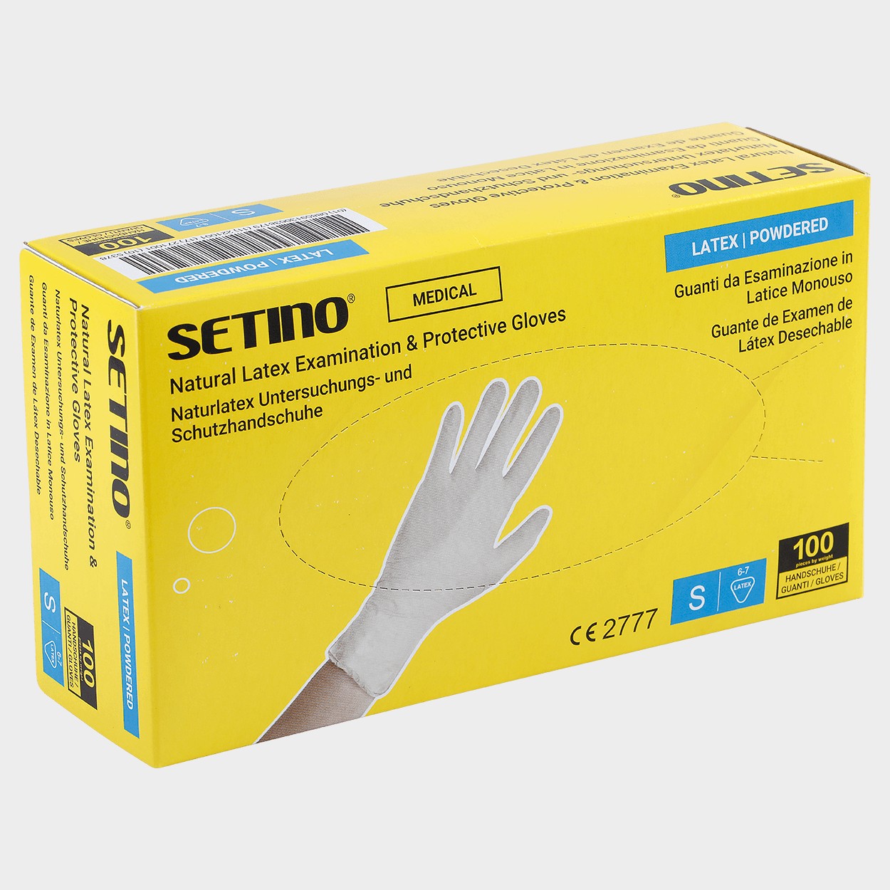 Disposable latex gloves SETINO LATEX WHITE P - 1