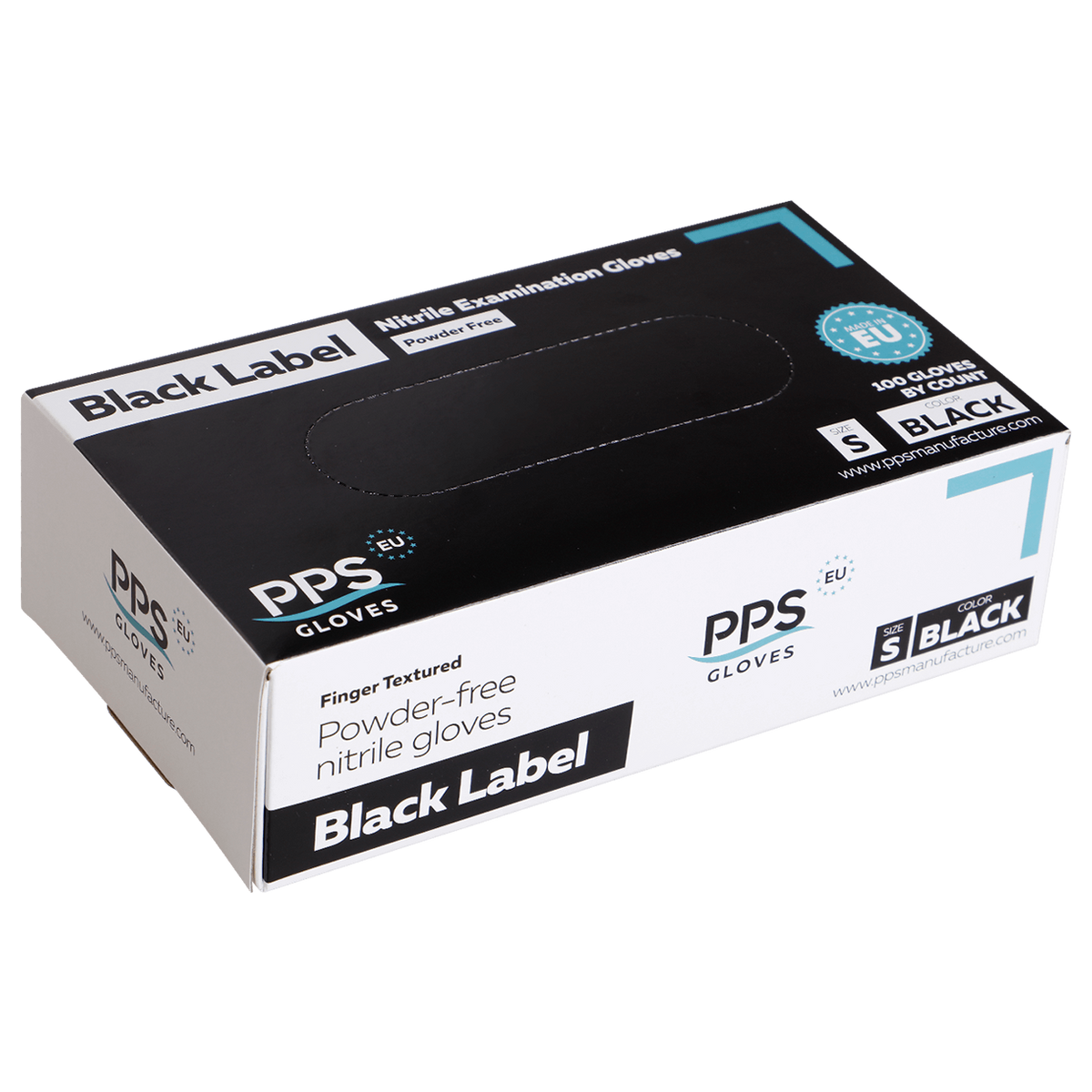 Mănuși de unică folosință din nitril - 100 buc. PPS NITRILE BLACK PF