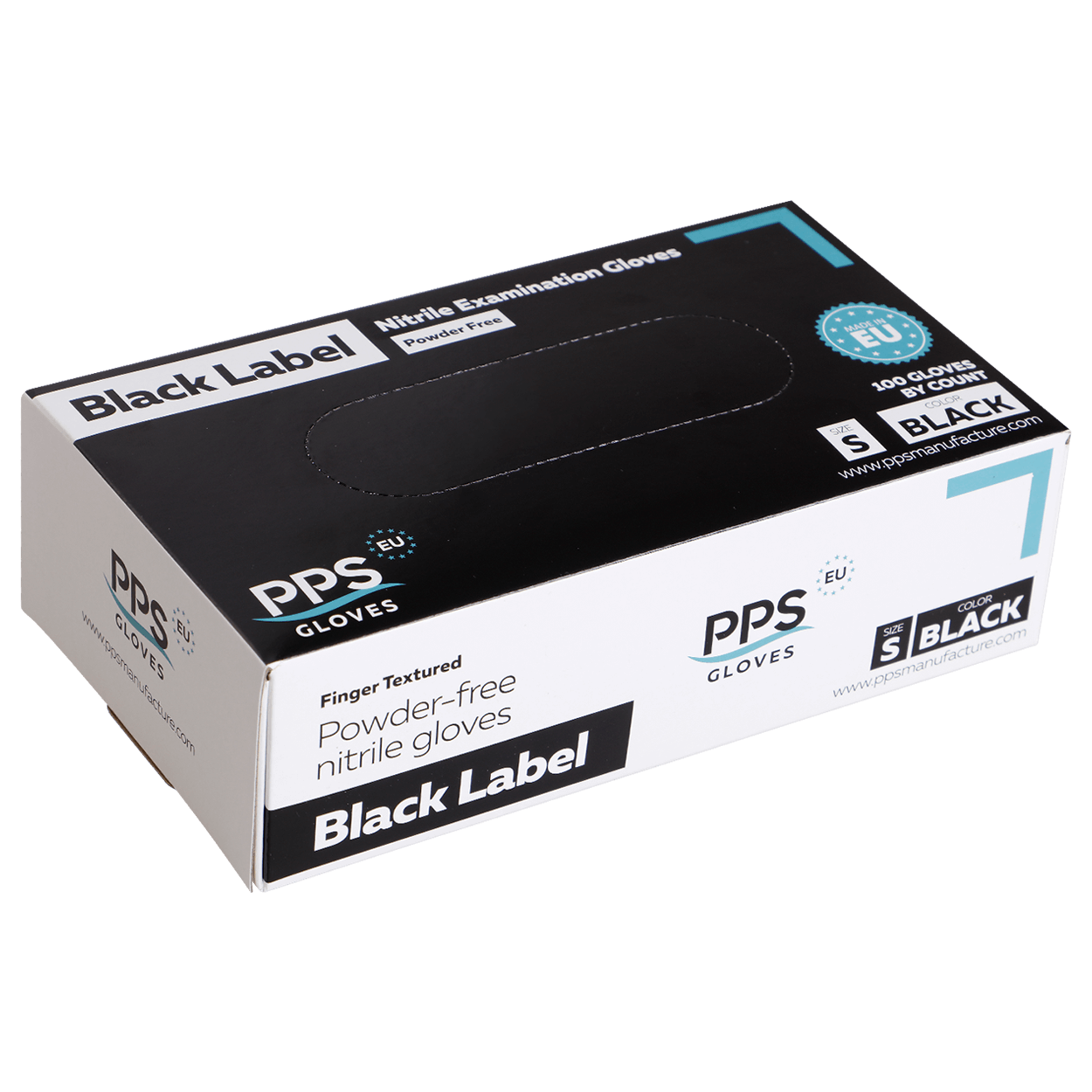Mănuși de unică folosință din nitril - 100 buc. PPS NITRILE BLACK PF