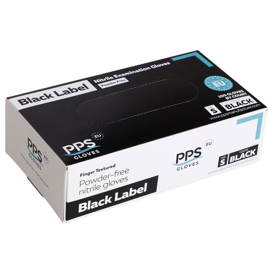 Mănuși de unică folosință din nitril - 100 buc. PPS NITRILE BLACK PF