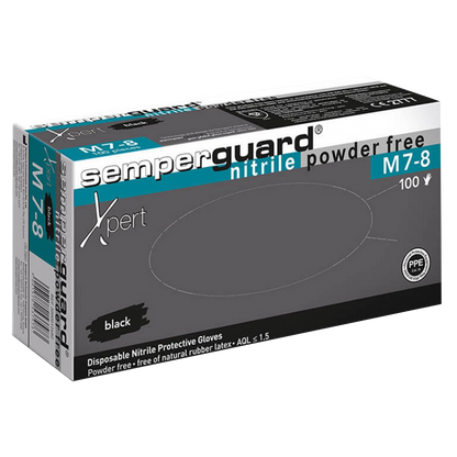 Еднократни ръкавици от нитрил SEMPERGUARD NITRILE XPERT BLACK - 100 бр. - 1